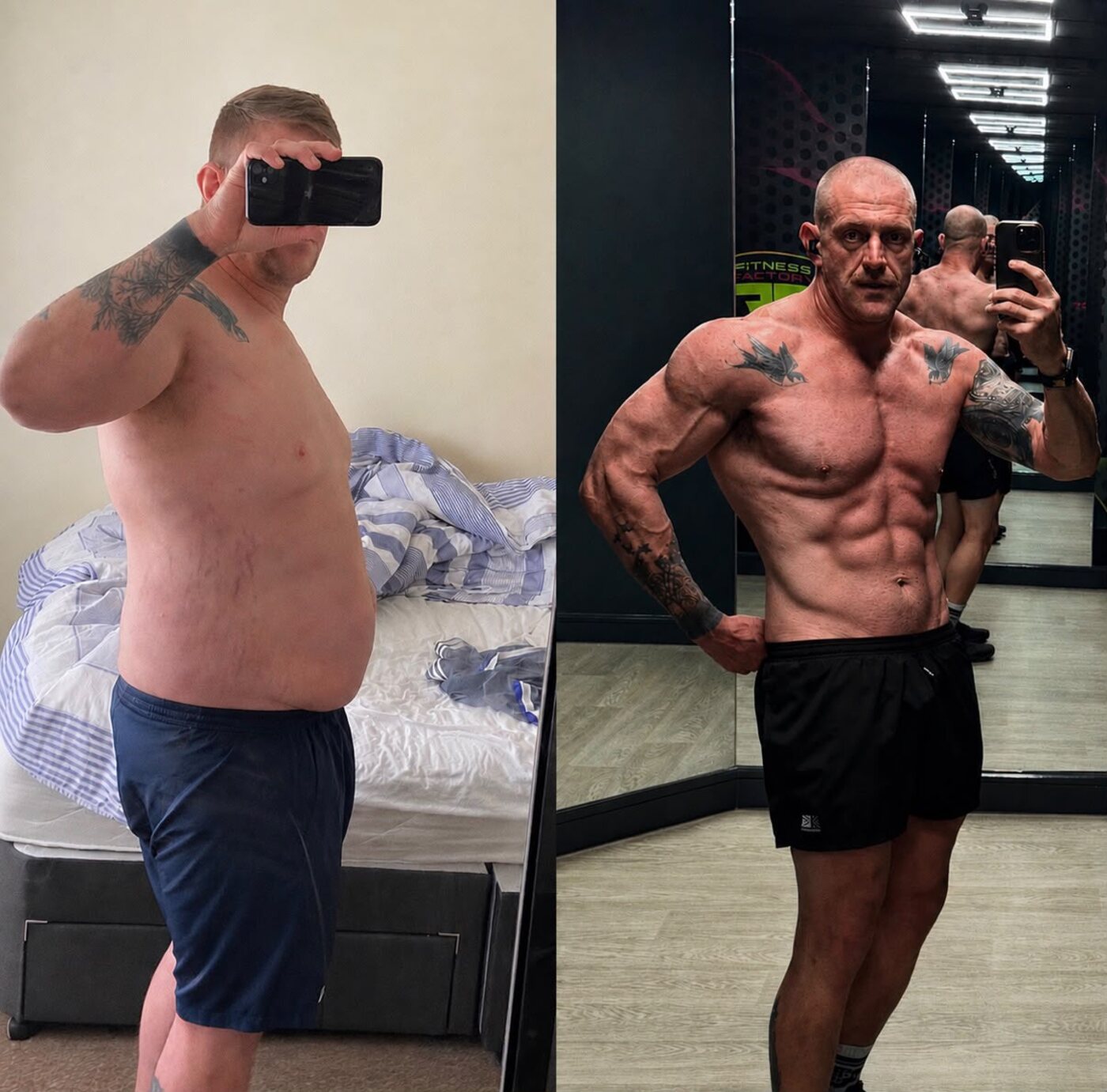 Julian's own transformation — before and after