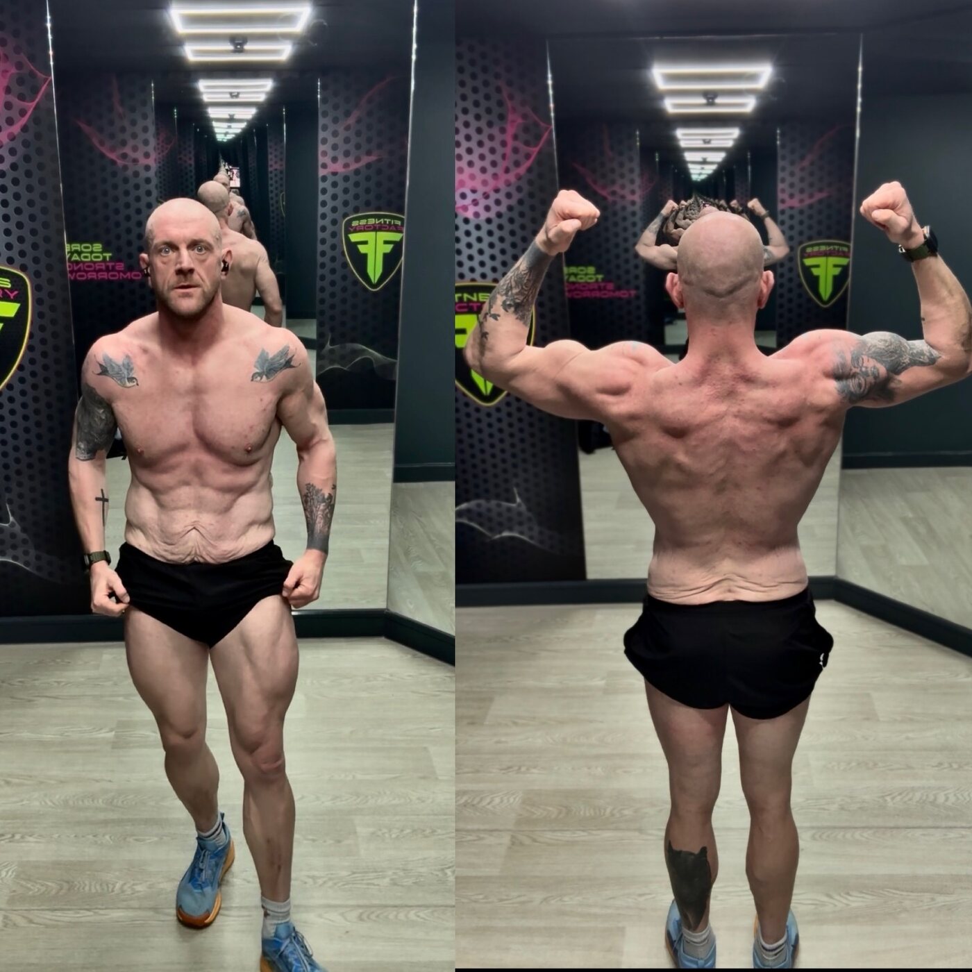 Julian physique check — front and back